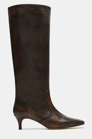 Steve Madden Lander Brown Distressed Boots