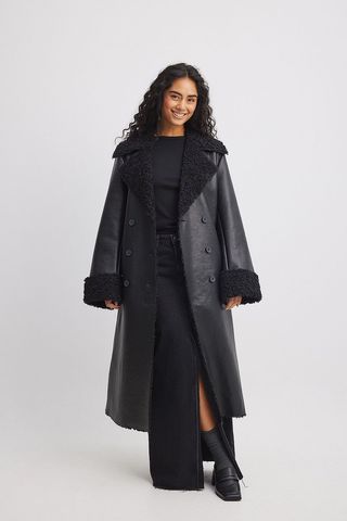 NA-KD, Teddy Detail Pu Coat