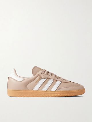 Adidas Originals, Samba OG Leather and Suede Sneakers in Beige