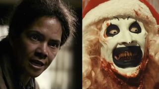 Halle Berry gives a dire warning in 2024's "Never Let Go." Art the Clown is bloody and menacing, decked out as Santa in Terrifier 3. 