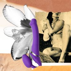 purple dildo in a collage