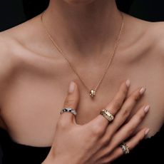 a model wears Louis Vuitton fine jewelry