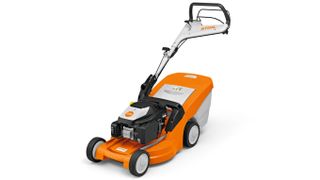 Stihl RM 448 VC petrol lawn lower on white background