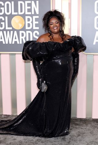 Nicole Byer golden globes red carpet