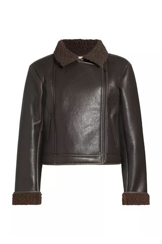 Splendid Romy Vegan Leather & Faux Fur Jacket