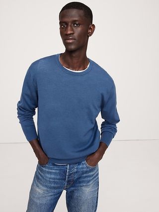 Italian Merino Crew-Neck Sweater