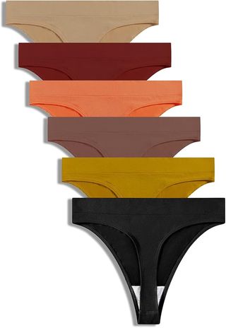 GRANKEE, Breathable Seamless Thong Panties 