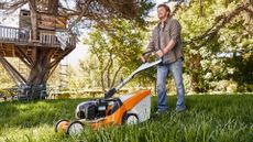 Stihl RM 448 VC petrol lawn mower lifestyle