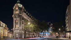 The exterior of One Aldwych, a striking building on The Strand in central London