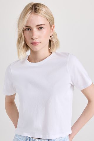 Tibi Program Cropped Baby Tee