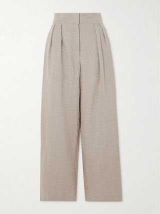 Duomo Linen Wide-Leg Pants