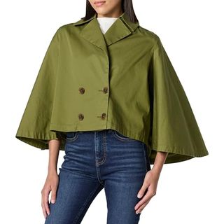 The Drop Women's Hayes Cropped Trench, Sea Kelp, M