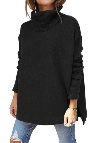 LILLUSORY Women's Turtleneck Oversized Sweater