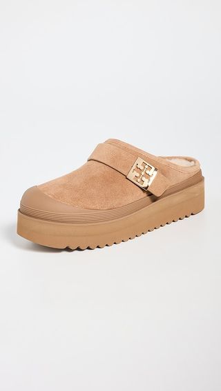 Tory Burch Mellow Shearling Platform Mules