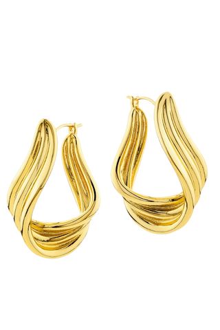 Shashi Lynx 14K Gold-Plated Hoop Earrings