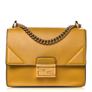 Fendi + Vitello Grace Matte Small Kan U Shoulder Bag Yellow