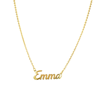 Jordan Road + Script Nameplate Necklace