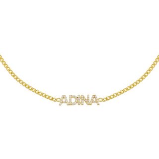 Adina's Jewels + Pavé Nameplate Choker