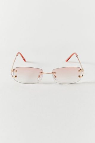 Urban Outfitters + Rileigh Rimless Rectangle Sunglasses