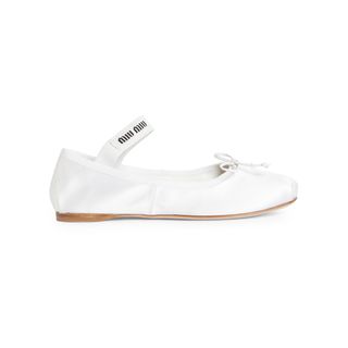 Miu Miu + Logo Band Ballet Flat