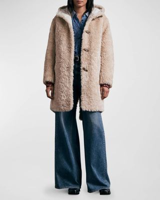 Rag & Bone + Iggy Faux Shearling Hooded Jacket