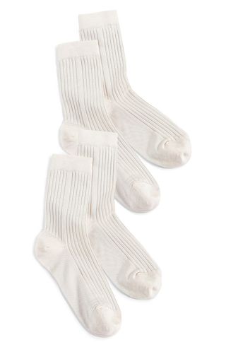 Stems + Silky Blend Rib Crew Socks