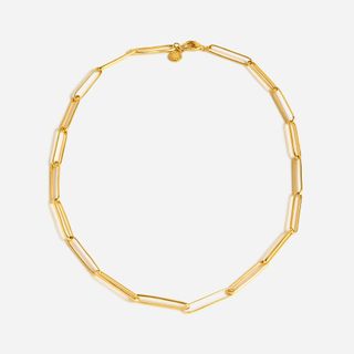 J.Crew + Demi-Fine 14k Gold-Plated Short Paper-Clip Necklace