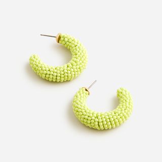 J.Crew + Chunky Beaded Hoop Earrings