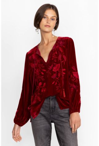 Johnny Was + Junie Velvet Relaxed Blouse