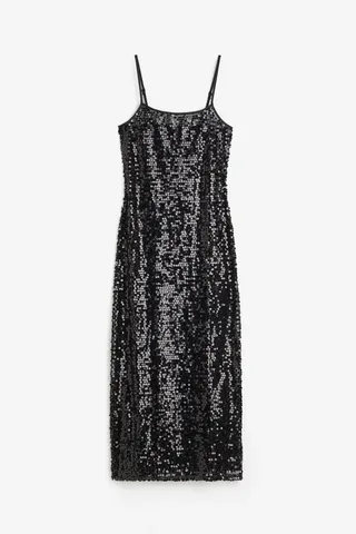 H&M + Sequined Slip Dress