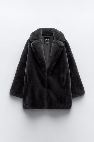 Zara + Faux Fur Coat