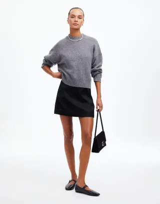 Madewell, Satin Mini Skirt