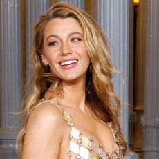 Blake Lively wore a crystal-embellished minidress on the red carpet