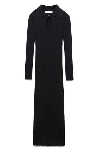 Rib Long Sleeve Sweater Dress