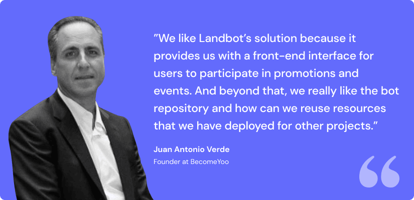 BecomeYoo's first quote desktop Landbot case study