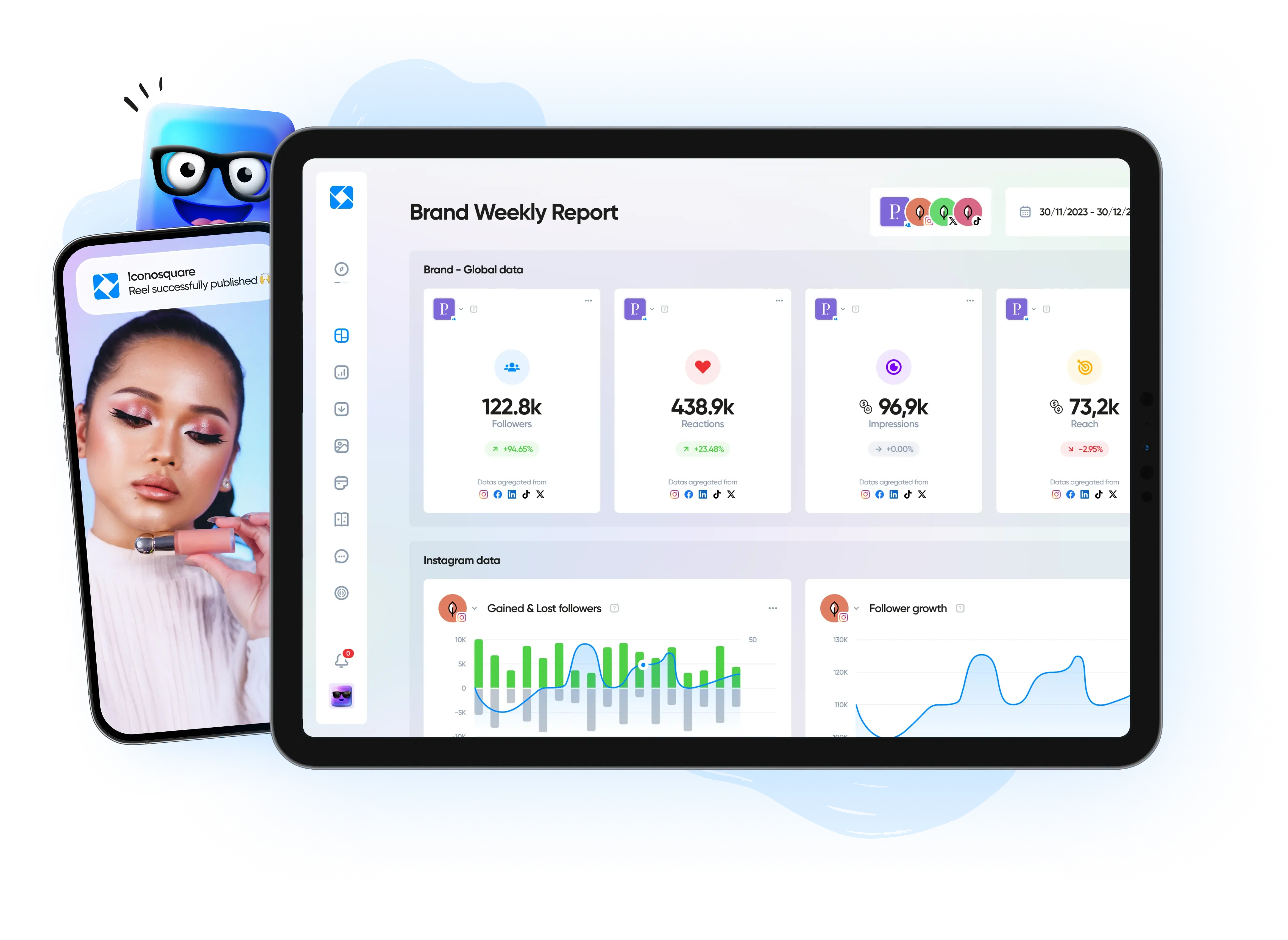 hero img a dashboard from iconosquare brand weekly report