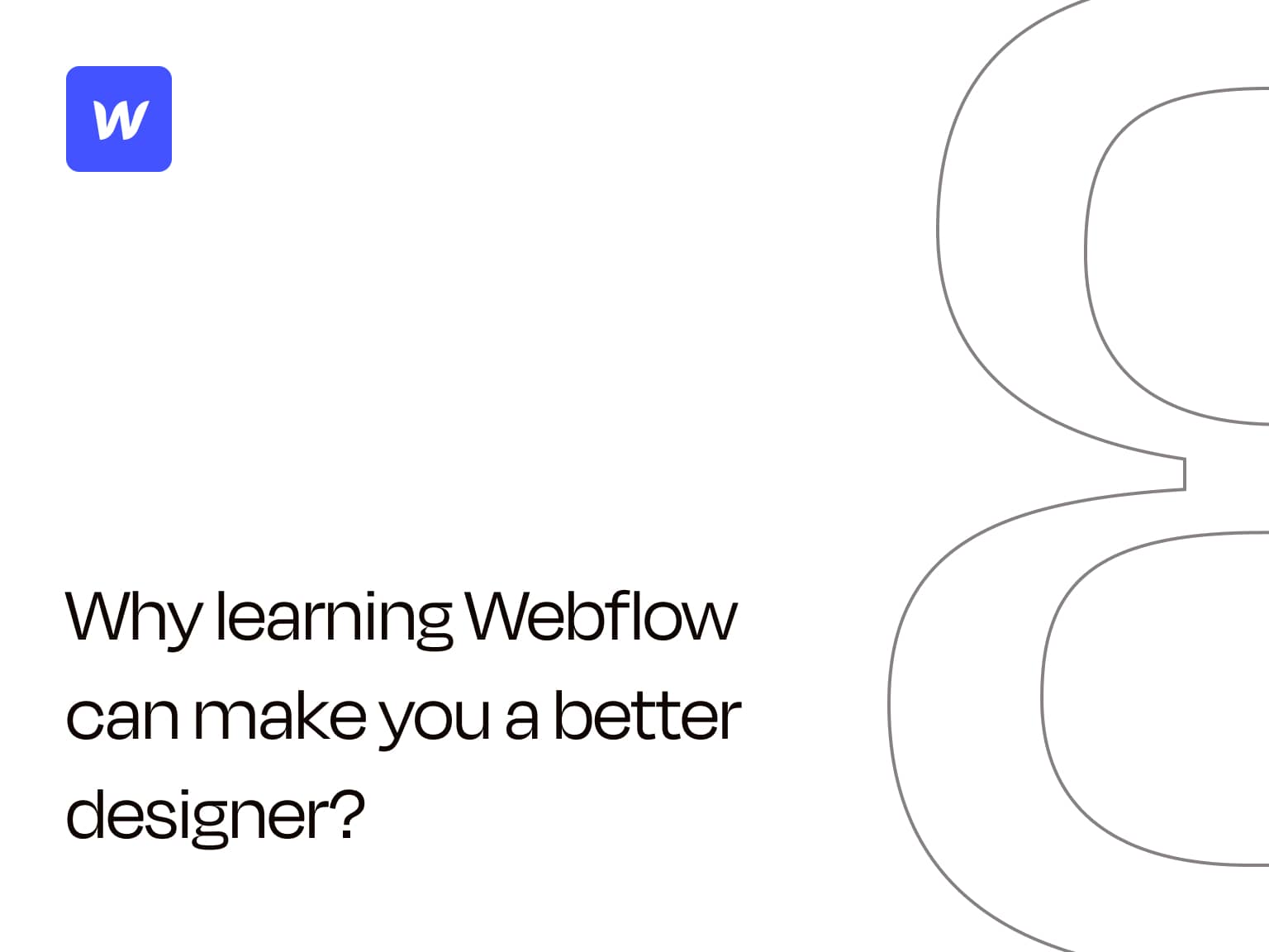 Image with the blog post title and the Webflow logo with Ben Celinski branding mark applied