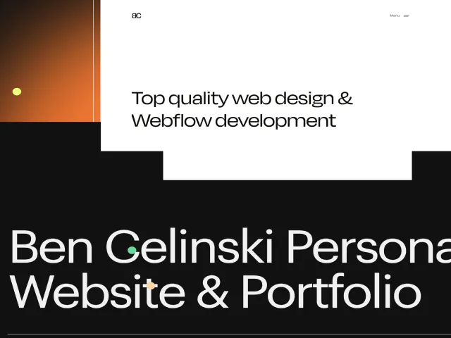 Screenshot from Webflow's website featuring Finalist award in Visual Aesthetic Cloneable category