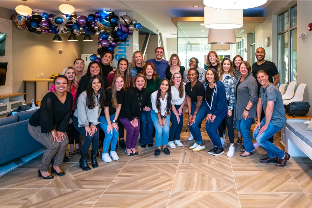 A group of Ting employees gathered for a photo