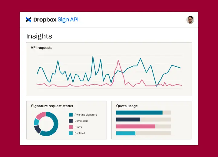 A screenshot of the new API Dashboard