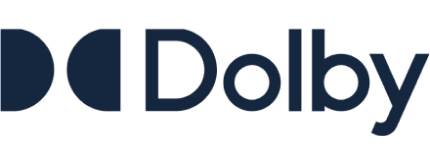 Dolby Digital's logo. Dolby is a customer of Type.