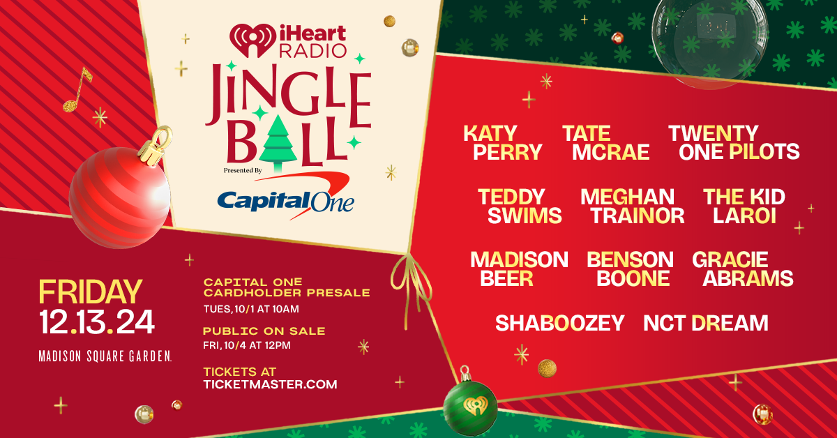 iHeartMedia Rings in the Holiday Season with Its Iconic 2024 National ‘iHeartRadio Jingle Ball Tour Presented by Capital One’