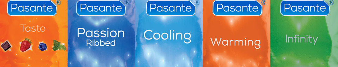 Pasante Taste, Passion Ribbed, Colling, Warming and Infinity foils