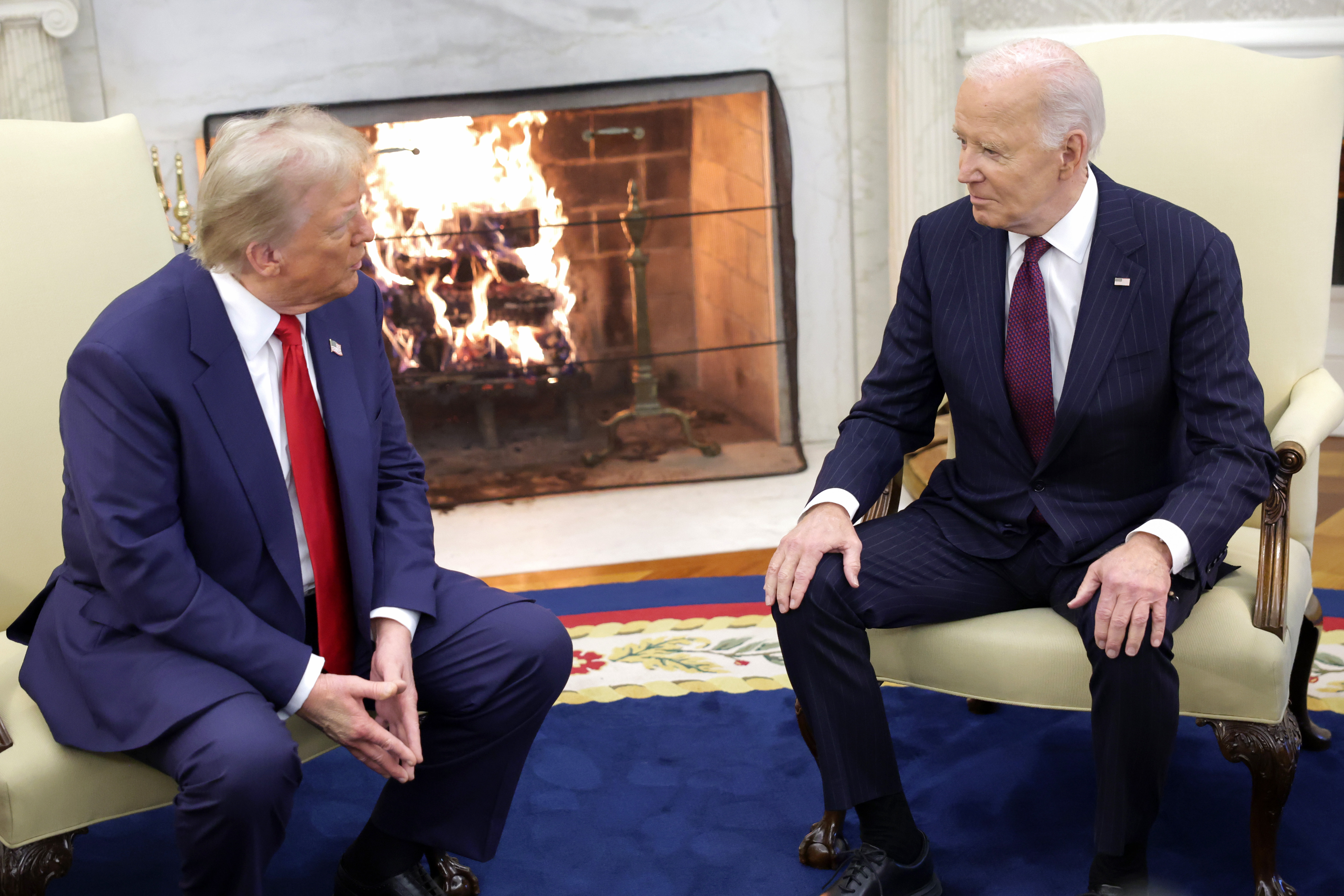 Pesident Biden Meets With President-Elect Donald Trump At White House