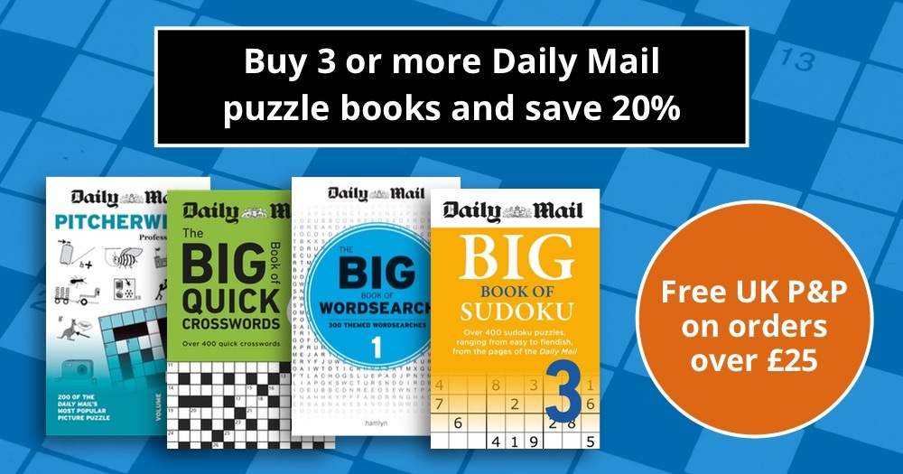 Buy 3 or more Daily Mail puzzle books and save 20%