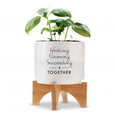 Employee Gifts - Working Growing Succeeding Modern Desk Planter