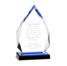 Employee Gifts - Blue Diamond Reflection Acrylic Award