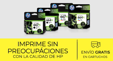 Imprime sin preocupaciones con la calidad de HP. Envío GRATIS en cartuchos.