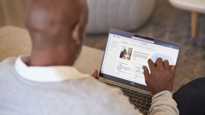 Man working on laptop