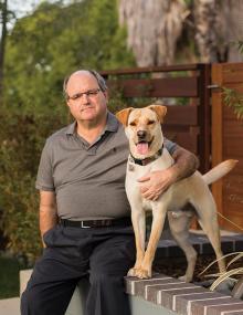 John Rogers with dog